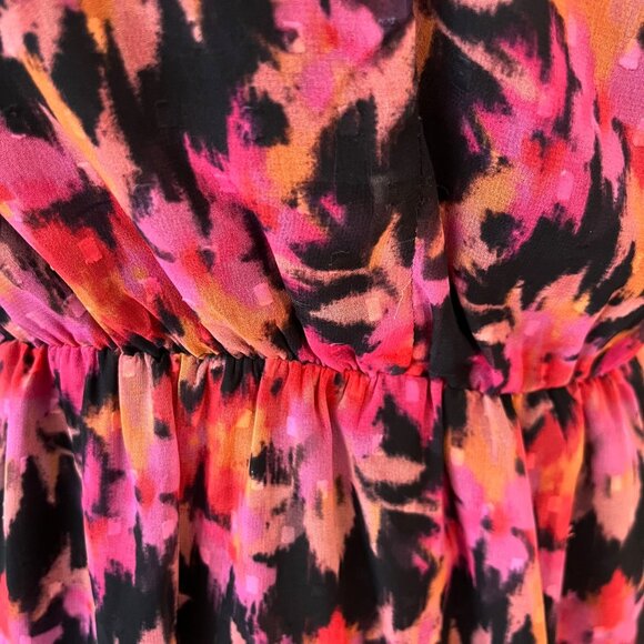 SAINT+ SOFIA Ramona Dress Sleeveless Frilly Sheer Red Floral Maxi Size 6 - Picture 10 of 12